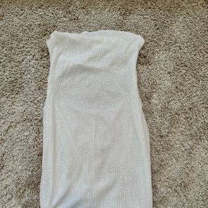 White sequin dress